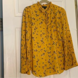 LAUREN RALPH LAUREN Women’s Large Floral Bell sleeve Blouse Shirt Top Spring EUC